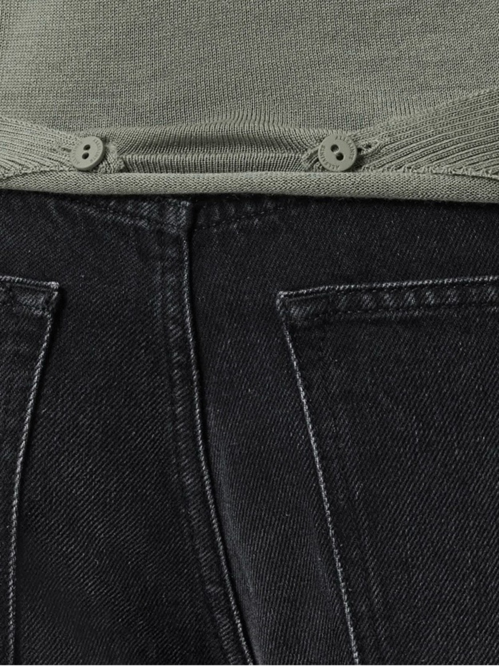AllSaints Wasson Pirate Wrap Merino Wool Grey Open-Front Draped Cardigan - Picture 5 of 14
